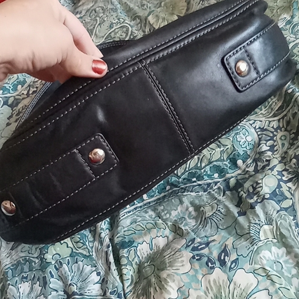 🖤 COACH Black Genuine Leather Hobo Style Shoulder Purse - Picture 7 of 16